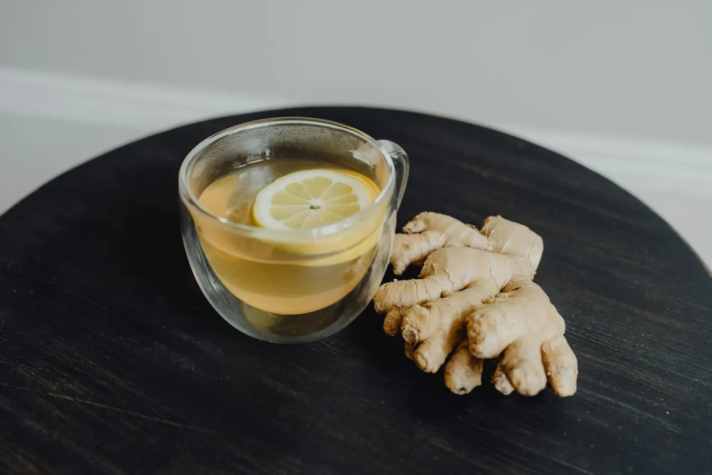 Ginger tea with lemon